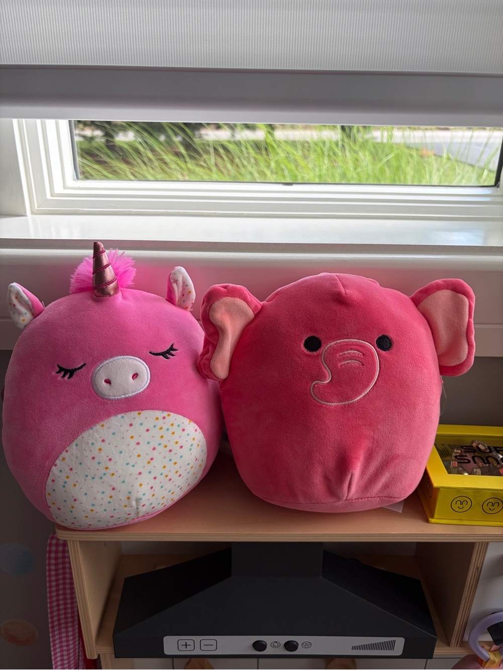 NWT Squishmallows Pink Unicorn Plush Pillow & Pink Elephant Plush Pillow Set
